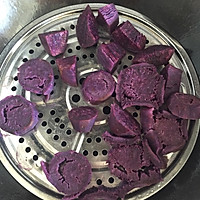 紫薯糯米丸子的做法图解1