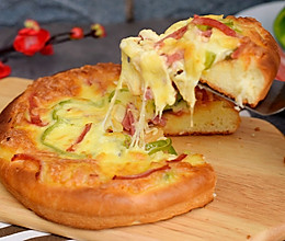 #安佳马苏里拉芝士挑战赛#培根青椒披萨的做法