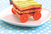 小火车创意三明治的做法图解3