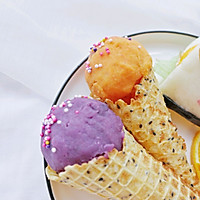 彩色双薯甜筒“冰淇淋”【治愈宝宝】的做法图解13