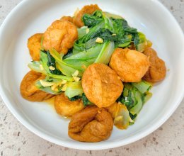 豆泡小青菜的做法