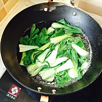 爆好吃的香菇油菜的做法图解3