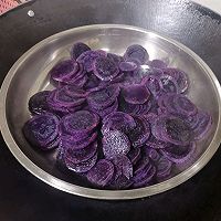 芝心豆沙紫薯糯米糍的做法图解2