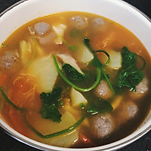 西红柿牛肉丸汤