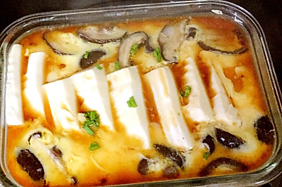 玉米鸡腿肉蒸蛋豆腐