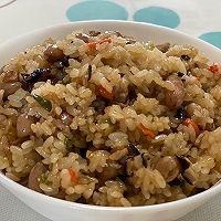 干饭人必备！香菇肉丁糯米饭的做法图解7