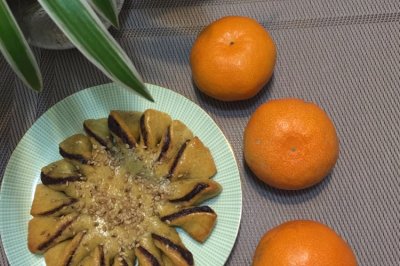 葵花形豆沙面包