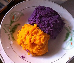 南瓜紫薯泥的做法