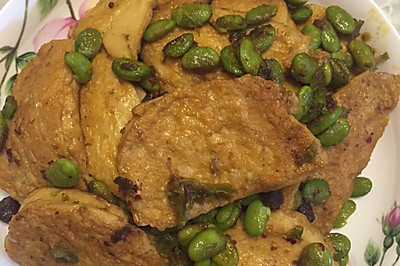 素鸡毛豆