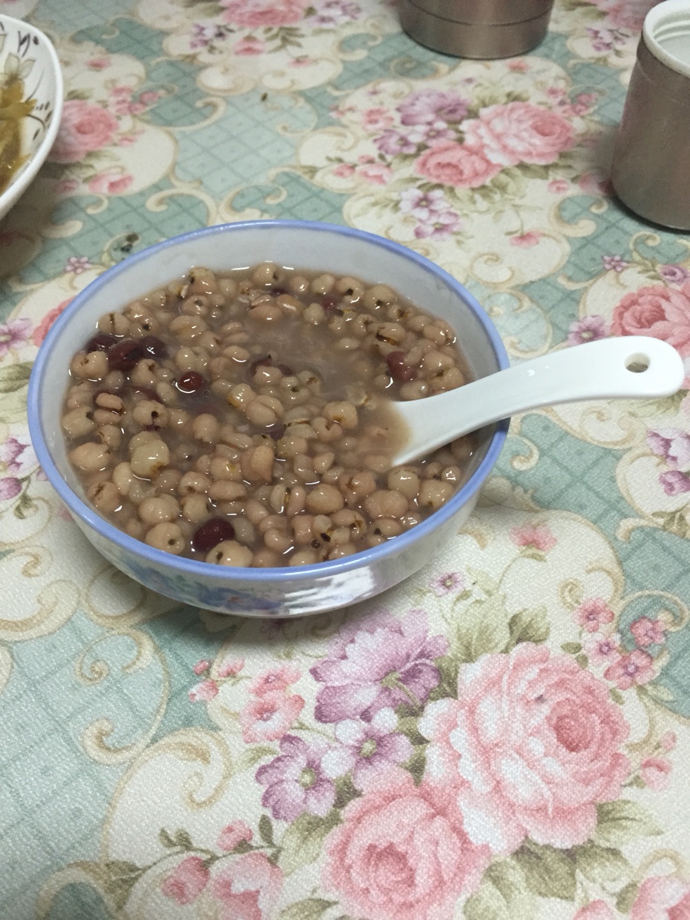 Congee with red bean and job's tears