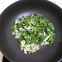 青菜炒饭的做法图解3
