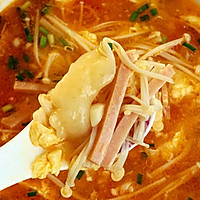 #尽享安心亲子食刻#简单快手宝宝番茄火腿疙瘩汤的做法图解14