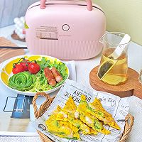 #2021创意料理组——创意“食”光#牛油果虾仁蛋饼的做法图解7