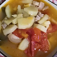 #美食新势力#番茄土豆海带浓汤的做法图解2