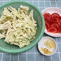 #少盐饮食 轻松生活#西红柿炒花菜的做法图解3