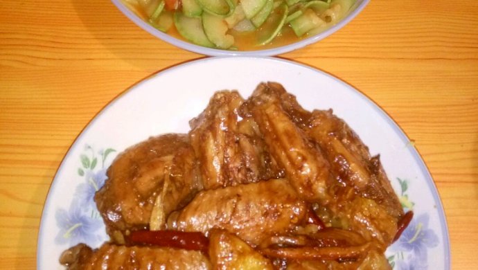 香橙鸡翅与青瓜番茄