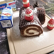 #安佳佳倍容易圣诞季#圣诞树桩蛋糕