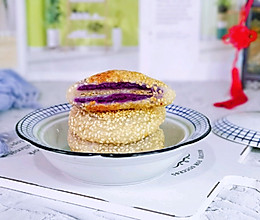 #我们约饭吧#糯米紫薯饼的做法