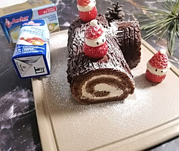 #安佳佳倍容易圣诞季#圣诞树桩蛋糕的做法