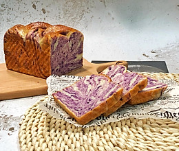 手撕紫薯吐司（一次发酵无需出膜）的做法