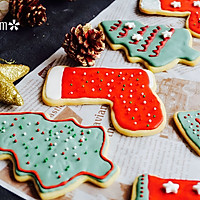 圣诞饼干（圣诞节的必备下午茶）——附圣诞树、圣诞袜及雪花的做法图解12