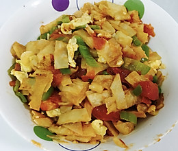 西红柿鸡蛋炒饼的做法