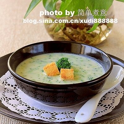 青花菜豆乳浓汤