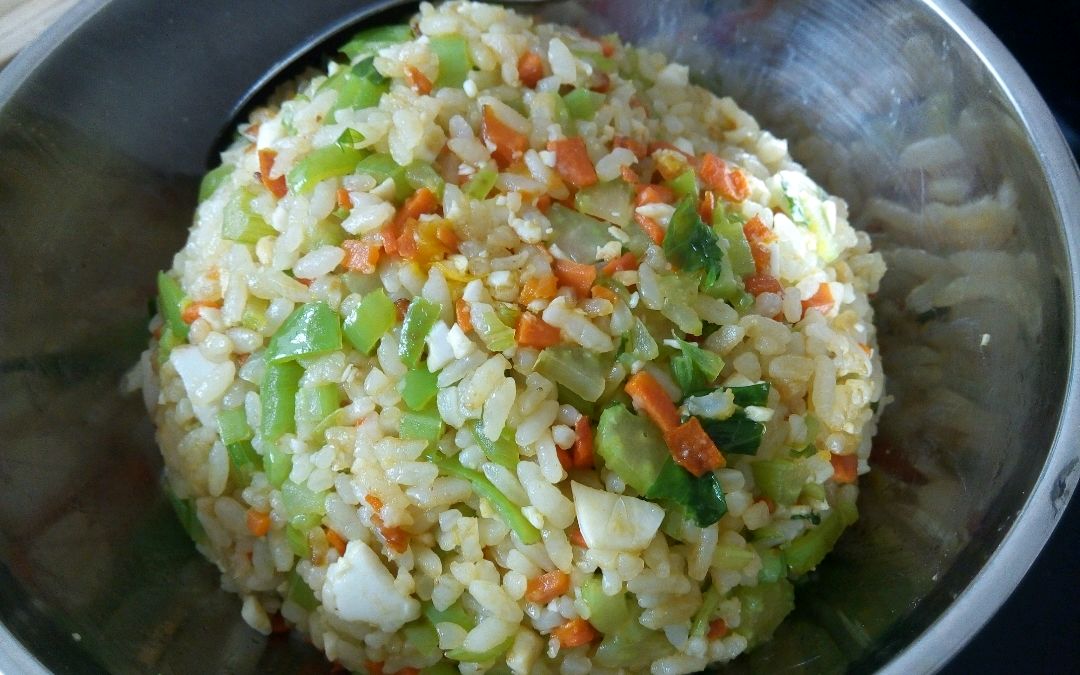 Fried rice with duck egg