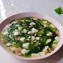 油爆青菜豆腐羹