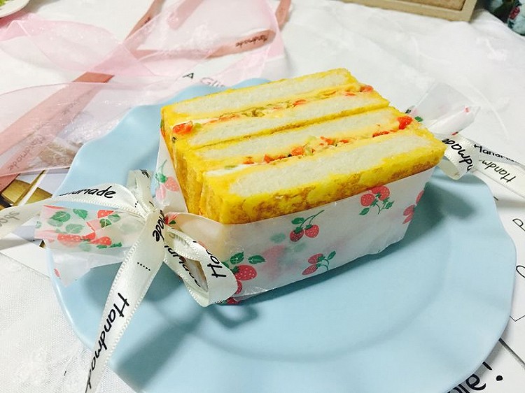 彩椒鸡蛋芝士西多士的做法