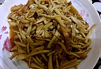 黑椒鸡丝杏鲍菇的做法