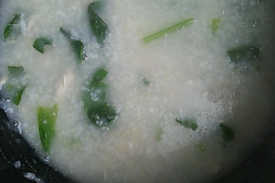 鸡丝菠菜粥