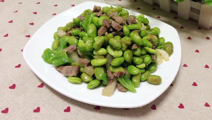 毛豆炒肉