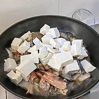 #养生打卡#黑虎虾青菜炖豆腐的做法图解4