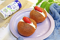 #奈特兰芝士粉挑战赛#草莓芝士奶油面包的做法