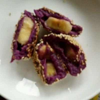 紫薯香蕉饼