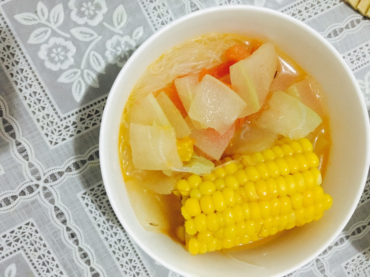 冬瓜粉丝玉米汤的做法