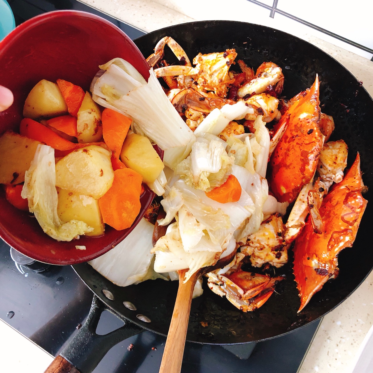 干锅虾蟹怎么做_干锅虾蟹的做法_你最珍贵Gy_豆果美食