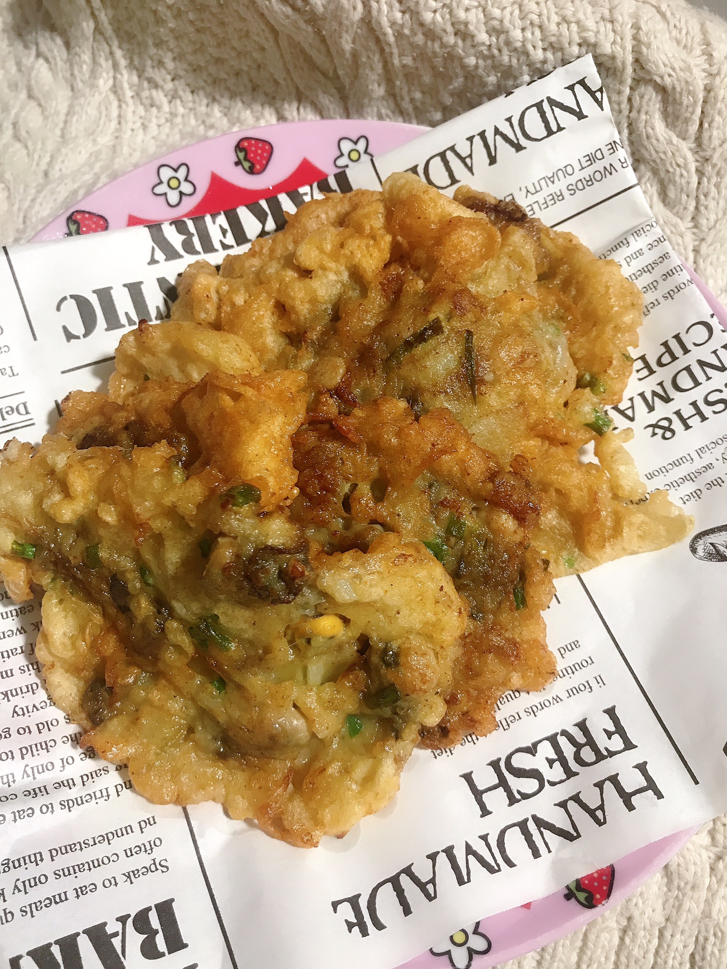 Fried oyster slices