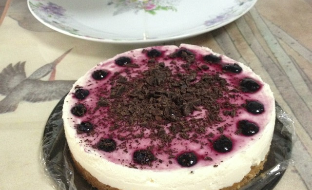 蓝莓巧克力碎酸奶乳酪蛋糕