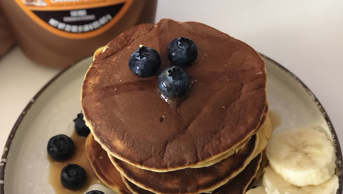 减脂低油低糖快手早餐美式煎饼