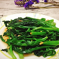 素食～蒜蓉炒青菜的做法图解4