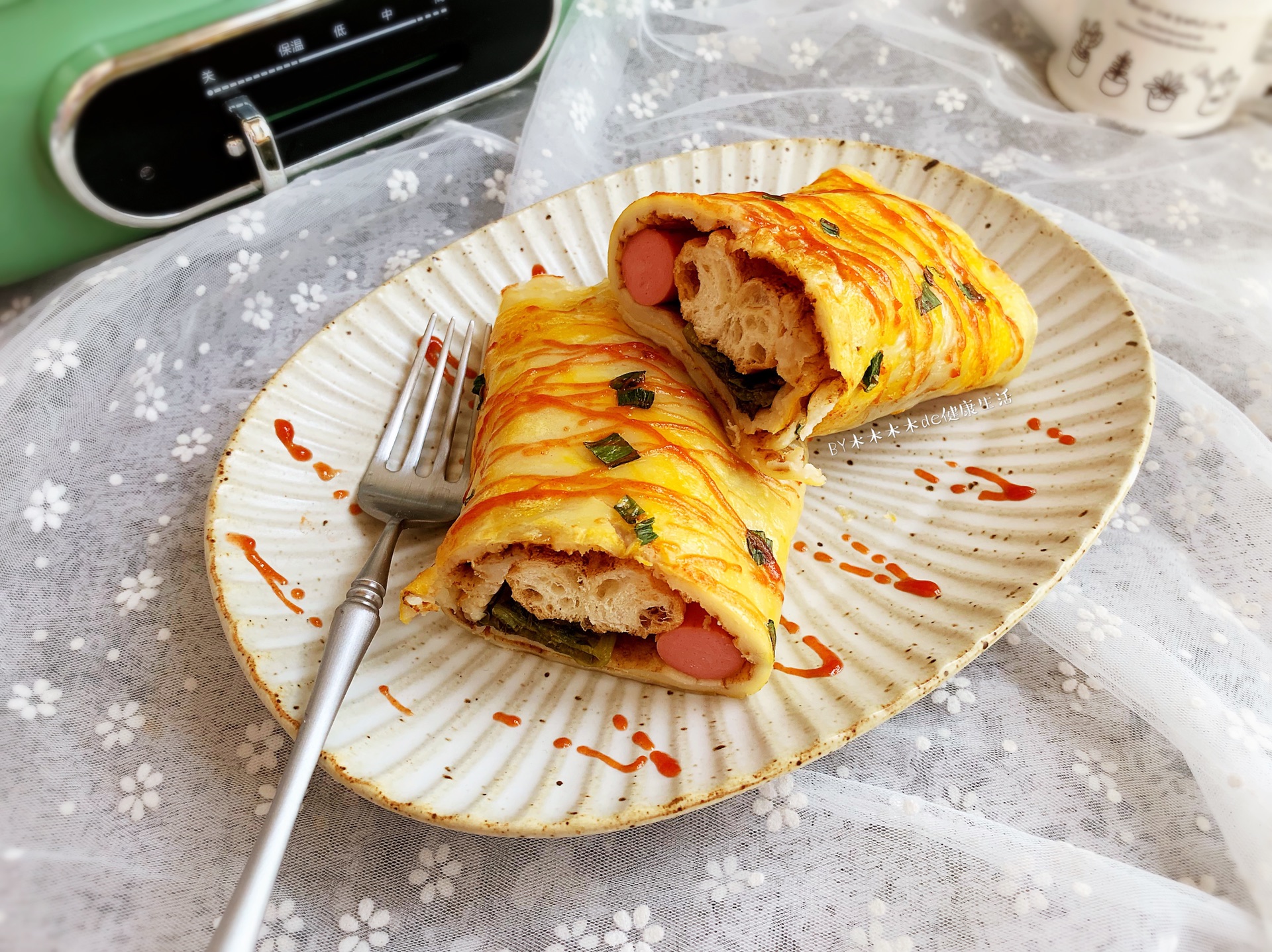 Home style pancake fruit