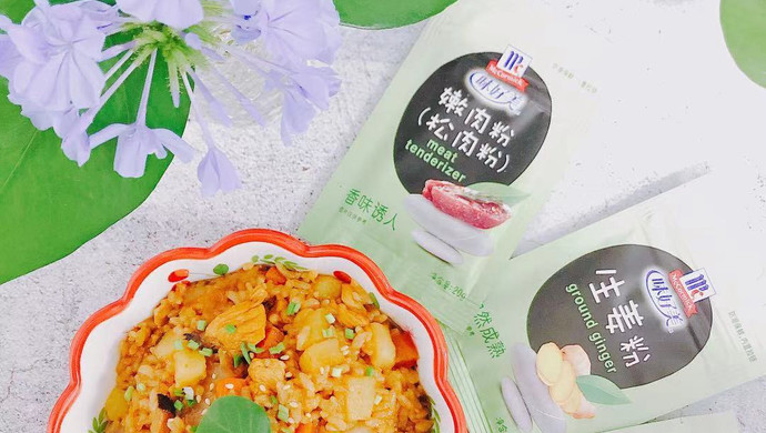 饭菜一锅出的土豆焖鸡饭 电饭煲版