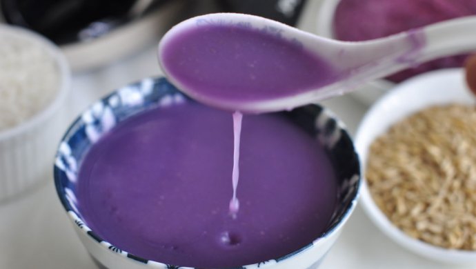 紫薯燕麦糊