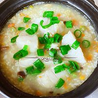 #秋日品蟹 邂逅好味道#鳕鱼大闸蟹菌菇粥的做法图解8
