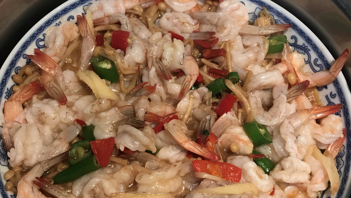 金针菇蒸虾