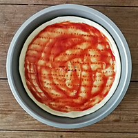 薄底香肠披萨的做法图解10