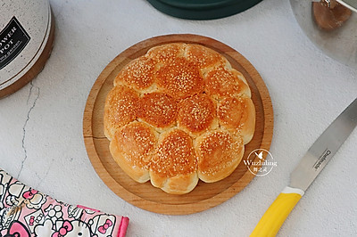 【脆底芝麻面包】用电饭煲做不上火，还松软