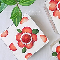 草莓奶油盒子蛋糕，简单易上手。的做法图解16